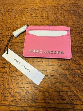NWT Marc Jacobs Pink Saffiano Leather Card Case